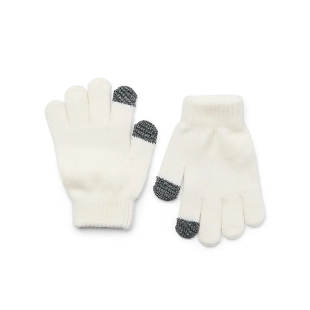 Girls Justice Ribbed & Full Print Winter Cozy Beanie and Gloves 2, 2-Piece Sets